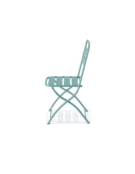 Breeze - Chaise de bistrot en métal bleu | Lot de 4