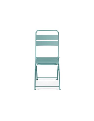 Breeze - Chaise de bistrot en métal bleu | Lot de 4
