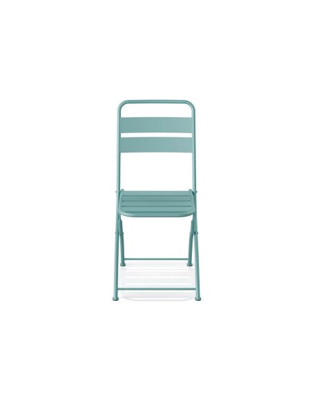 Breeze - Chaise de bistrot en métal bleu | Lot de 4