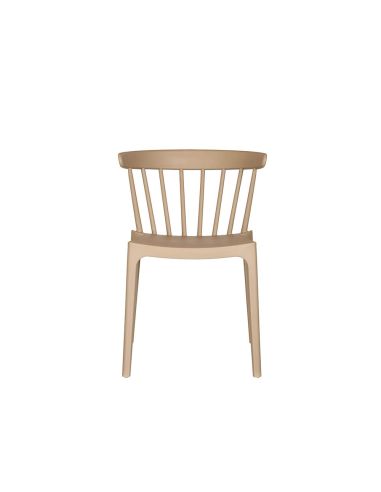 Windson - Chaise empilable en polypropylène sable | Lot de 4