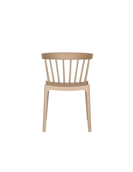 Windson - Chaise empilable en polypropylène sable | Lot de 4