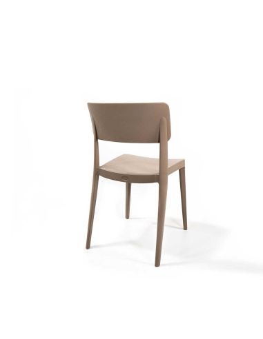 Wing - Chaise empilable en polypropylène sable | Lot de 4