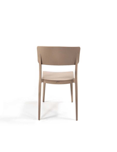 Wing - Chaise empilable en polypropylène sable | Lot de 4