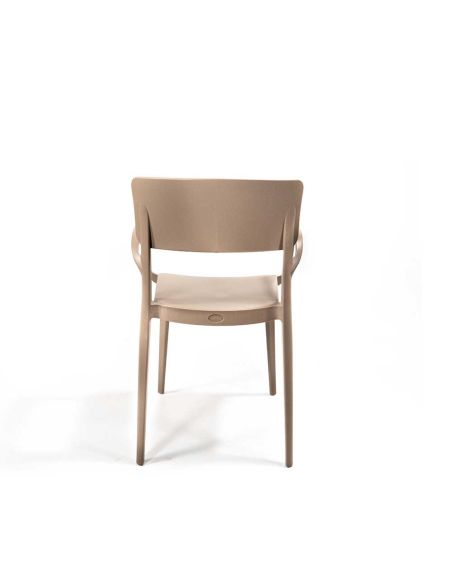 Wing - Chaise empilable en polypropylène sable | Lot de 4