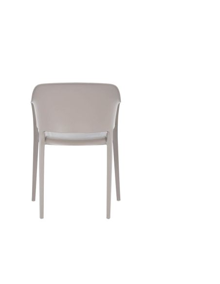 Giethoorn - Chaise empilable en polypropylène gris clair | Lot de 4