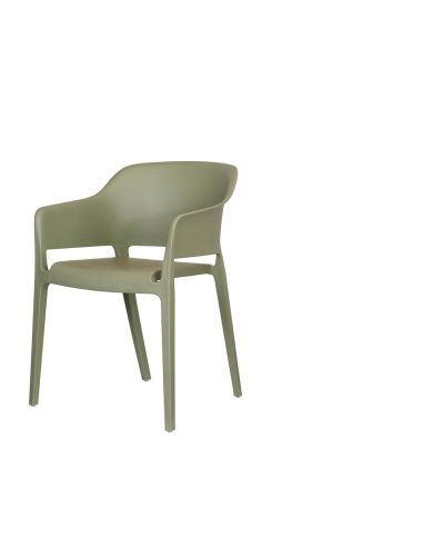 Giethoorn - Chaise empilable en polypropylène vert mousse | Lot de 4