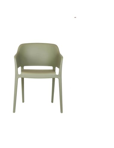 Giethoorn - Chaise empilable en polypropylène vert mousse | Lot de 4