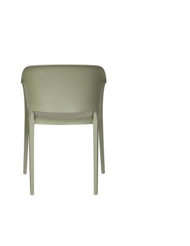 Giethoorn - Chaise empilable en polypropylène vert mousse | Lot de 4