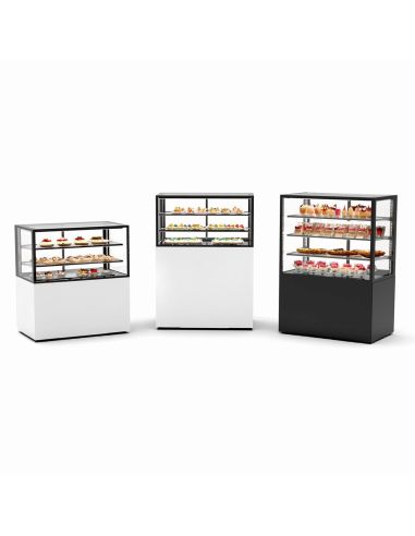 Vitrine neutre Série INTEGRA - 3 niveaux | SAYL - IN120-140N