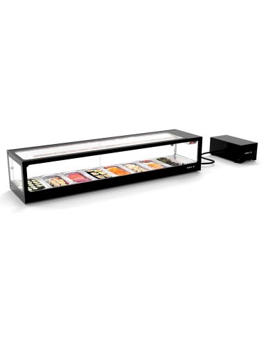 Vitrine réfrigérée à SushiLOGIC avec groupe déporté- Double froid - VTLG8SGR | Sayl Barcelona