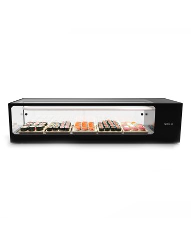Vitrine réfrigérée Sushi LOGIC - Double froid - Cuve plane - VTLG6SP | Sayl Barcelona