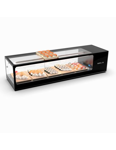 Vitrine réfrigérée Sushi LOGIC - Double froid - Cuve plane - VTLG6SP | Sayl Barcelona