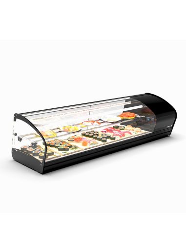 Vitrine réfrigérée à sushi SHARK - 2 niveaux- Double froid - Cuve plane - 1320 mm - SK26SP | Sayl Barcelona