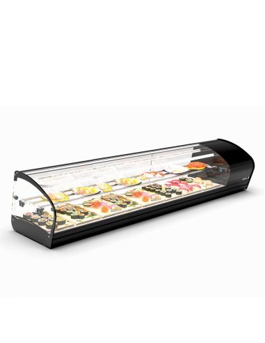 Vitrine réfrigérée à sushi SHARK - 2 niveaux - Cuve plane - 1680 mm - SK28SP | Sayl Barcelona