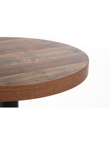 Plateau de table rond 60 cm effet bois vieilli | Bolero - DR822