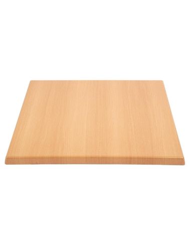 Plateau de table carré effet hêtre 600mm | Bolero - GG634