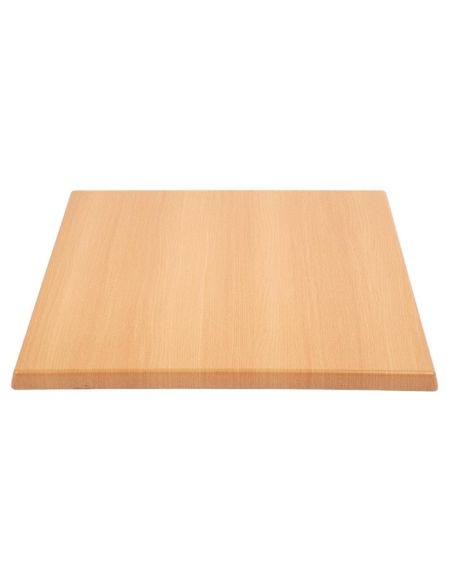 Plateau de table carré effet hêtre 600mm | Bolero - GG634