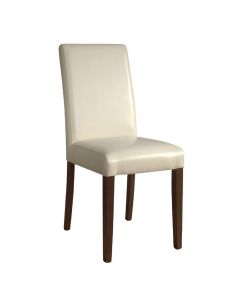Chaises simili cuir crème rembourrées intérieur - Lot de 2 - GH444 | Bolero