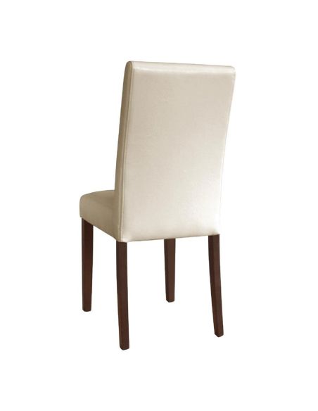 Chaises simili cuir crème rembourrées intérieur - Lot de 2 - GH444 | Bolero
