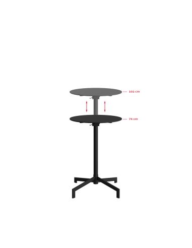 Versa - Table de terrasse / mange-debout Noir
