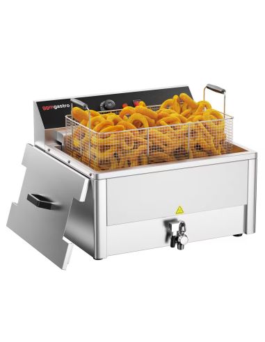 Friteuse électrique à poisson avec robinet de vidange - 20,4 L 5 kW