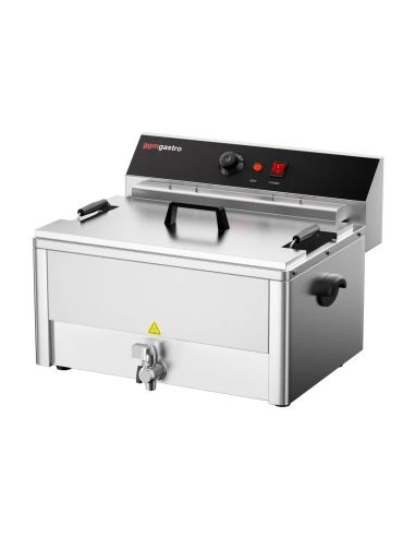 Friteuse électrique à poisson avec robinet de vidange - 20,4 L 5 kW