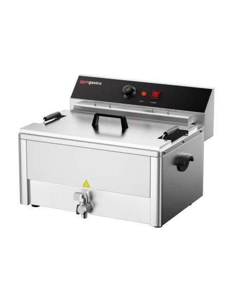 Friteuse électrique à poisson avec robinet de vidange - 20,4 L 5 kW