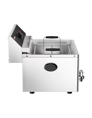 Friteuse électrique à poisson avec robinet de vidange - 20,4 L 5 kW