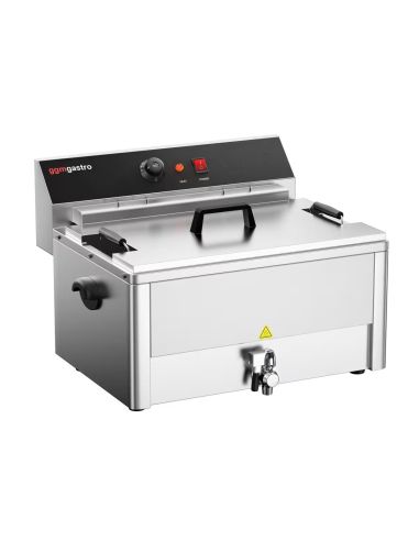 Friteuse électrique à poisson avec robinet de vidange - 20,4 L 5 kW