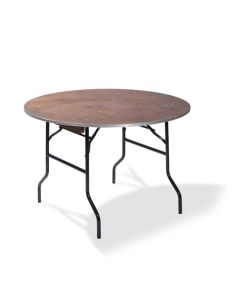 Cody - Table de banquet pliable ronde Ø 152 cm Noir/Bois