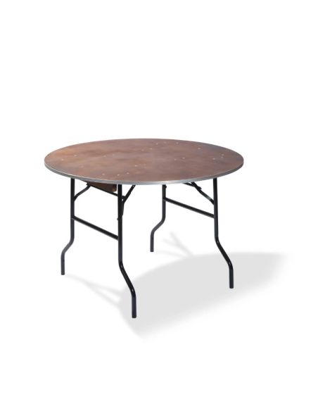 Cody - Table de banquet pliable ronde Ø 183 cm Noir/Bois