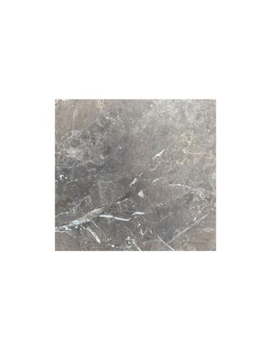 X Cross table de bistrot avec piètement noir + plateau HPL Galaxy Marble 70x70 cm