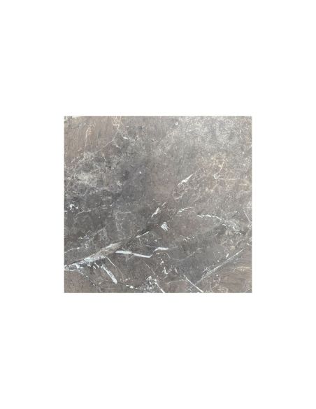 X Cross table de bistrot avec piètement noir + plateau HPL Galaxy Marble 70x70 cm