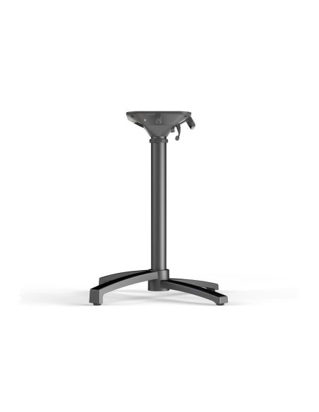 X Cross table de bistrot avec piètement noir + plateau HPL Midnight Marble 70x70 cm