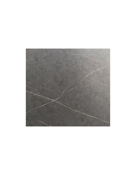X Cross table de bistrot avec piètement noir + plateau HPL Midnight Marble 70x70 cm