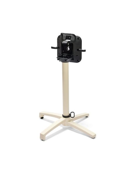 X Cross table de bistrot avec piètement sable + plateau HPL noir 70x70 cm