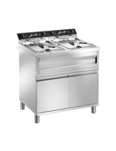 Friteuse électrique sur meuble - 2 cuves - 2 x 9 L | Sofraca