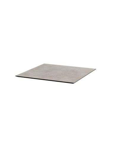 Infinity mange-debout avec piètement sable + plateau HPL Moonstone 70x70 cm