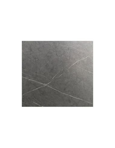 Infinity mange-debout avec piètement blanc + plateau HPL Midnight Marble 70x70 cm