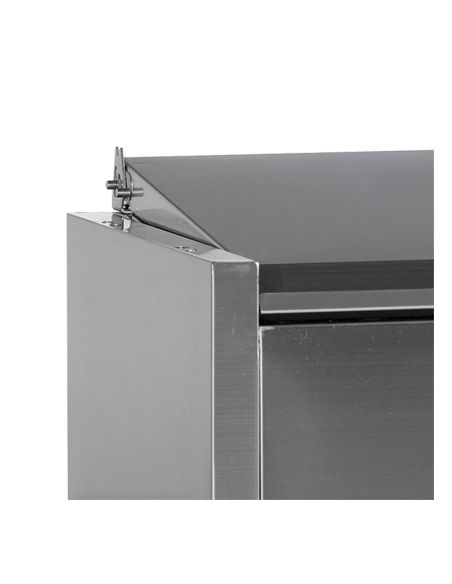 Vitrine à ingrédients réfrigérée avec capot - 5 x GN1/4 | Tefcold - GVC33-120 S/S