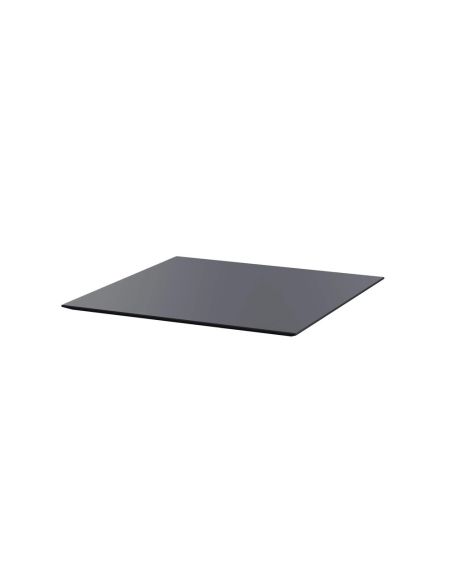 Infinity table de bistrot avec piètement blanc + plateau HPL noir 70x70 cm