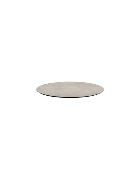 Infinity table de bistrot avec piètement blanc + plateau HPL Moonstone Ø70 cm