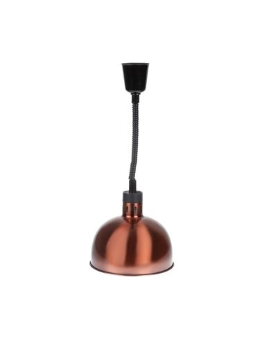 Lampe chauffante dôme rétractable finition cuivre | Buffalo