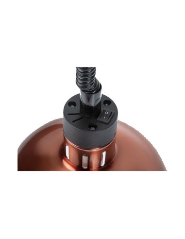 Lampe chauffante dôme rétractable finition cuivre | Buffalo