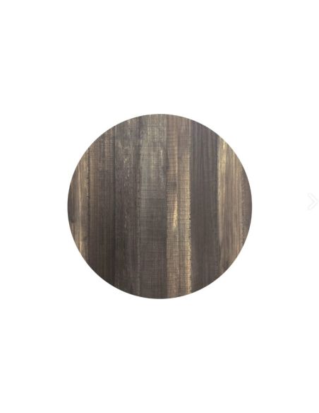 HPL Plateau de table Ø 70 cm Tropical Wood