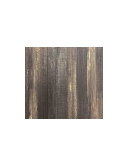 Infinity table de bistrot avec piètement sable + plateau HPL Tropical Wood 70x70 cm