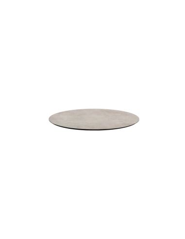 Infinity table de bistrot avec piètement sable + plateau HPL Moonstone Ø70 cm