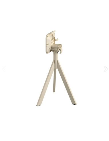 Infinity table de bistrot avec piètement sable + plateau HPL Moonstone 70x70 cm