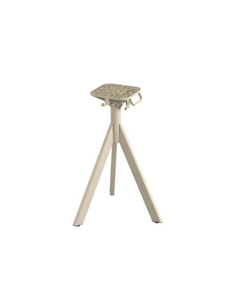 Infinity table de bistrot avec piètement sable + plateau HPL Midnight Marble 70x70 cm