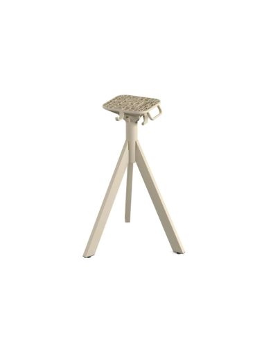 Infinity table de bistrot avec piètement sable + plateau HPL Moonstone Ø70 cm